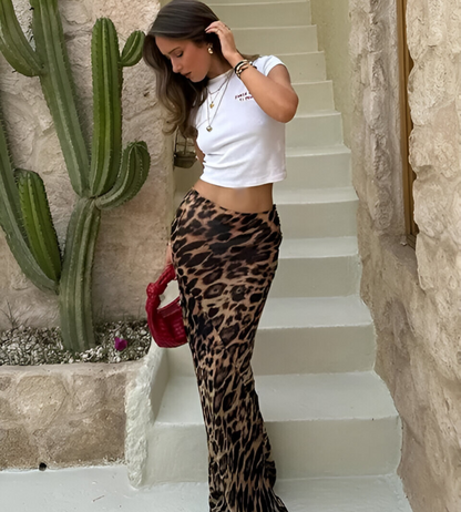 Monica Leopard Maxikjol