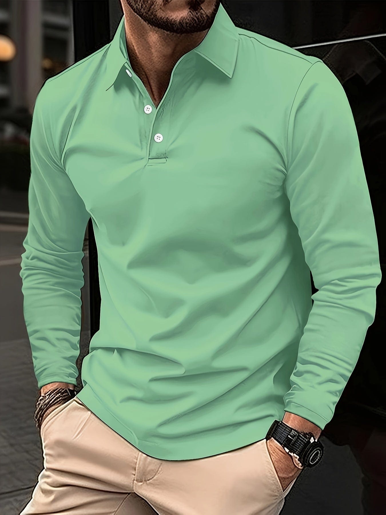 Lucas™ - Poloshirt Met Lange Mouwen - 1+1 GRATIS